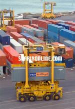 ID 1876 PORT OF AUCKLAND, NZ -  Straddle carriers, Axis Fergusson Container Terminal.